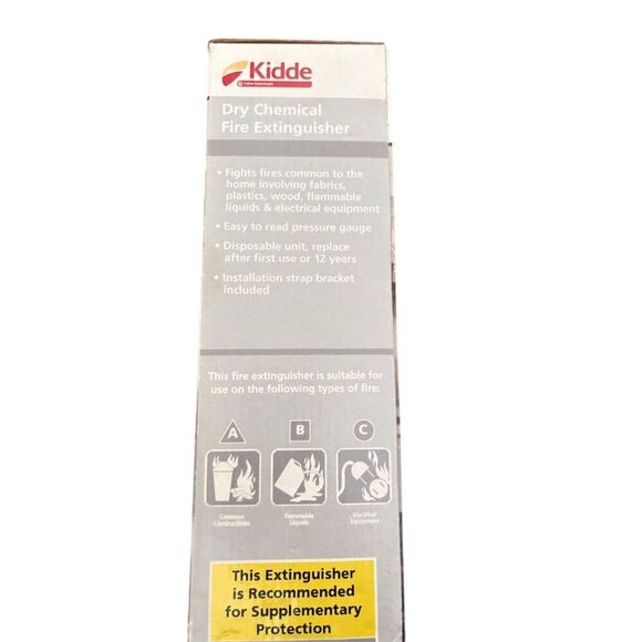 Kidde Fire Extinguisher 1-A:10-B:C Easy-Read Gauge Kitchen Use - Picture 4 of 8